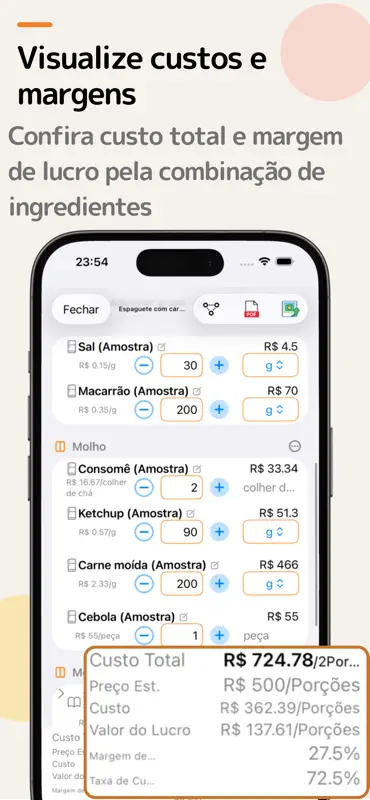CalcCusto - Custo Receita screenshot 2 of 5