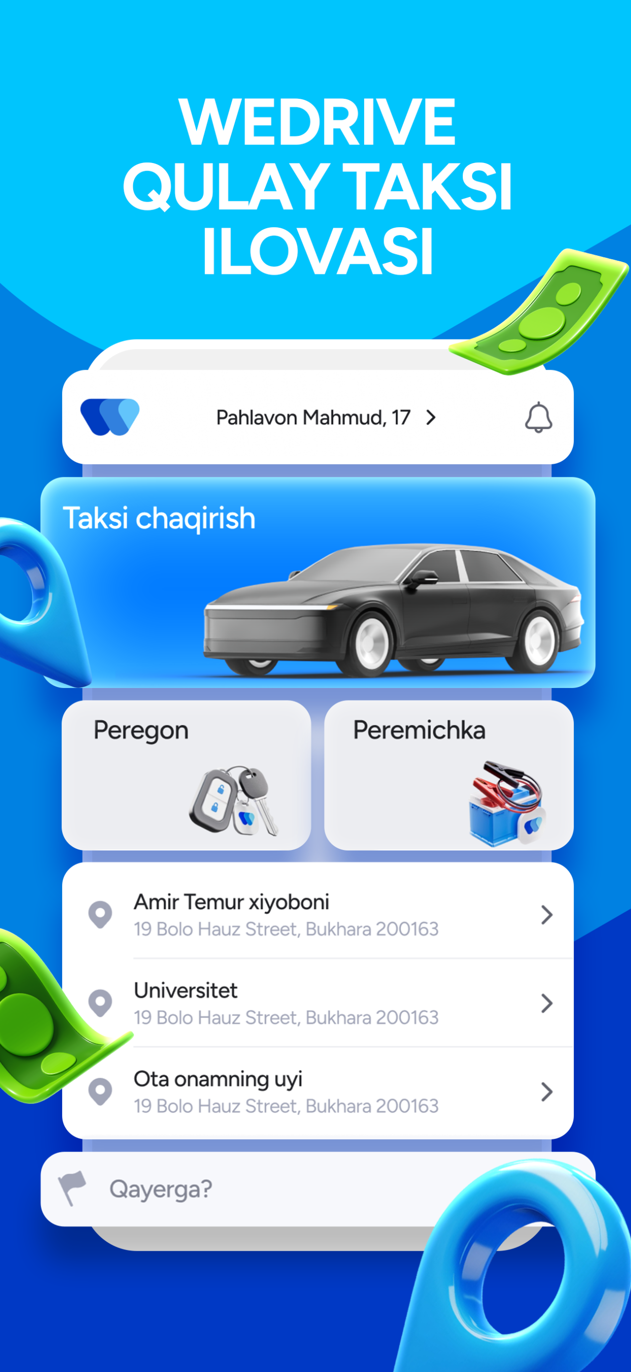 WeDrive: taksi safarlar