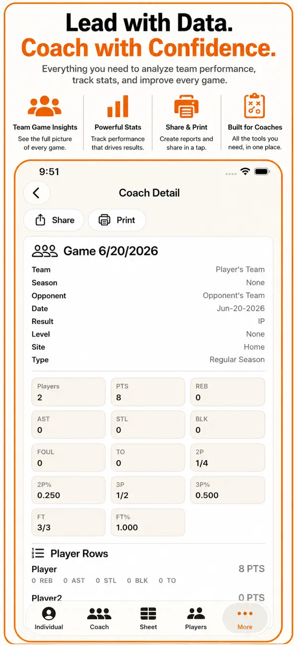 Basketball+ Stats & Scorebook Screenshot 3
