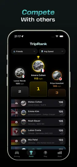 TripRank - Speed Tracker iPhone Ekran Görüntüsü 2