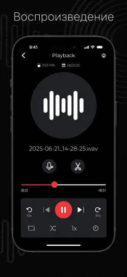 Скриншот Диктофон: Очиститель на iPhone 4