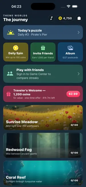 Theme Worlds: Calm Word Game screenshot 2