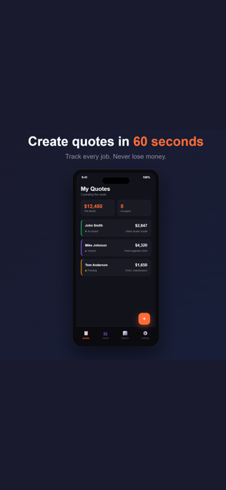 FieldQuote - Contractor Quotes Screenshot 1 of 6