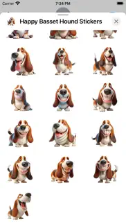 happy basset hound stickers iphone screenshot 3