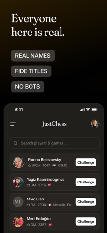 JustChess: Pro Chess Club: official iPhone preview 2 (opens full image in a new tab)