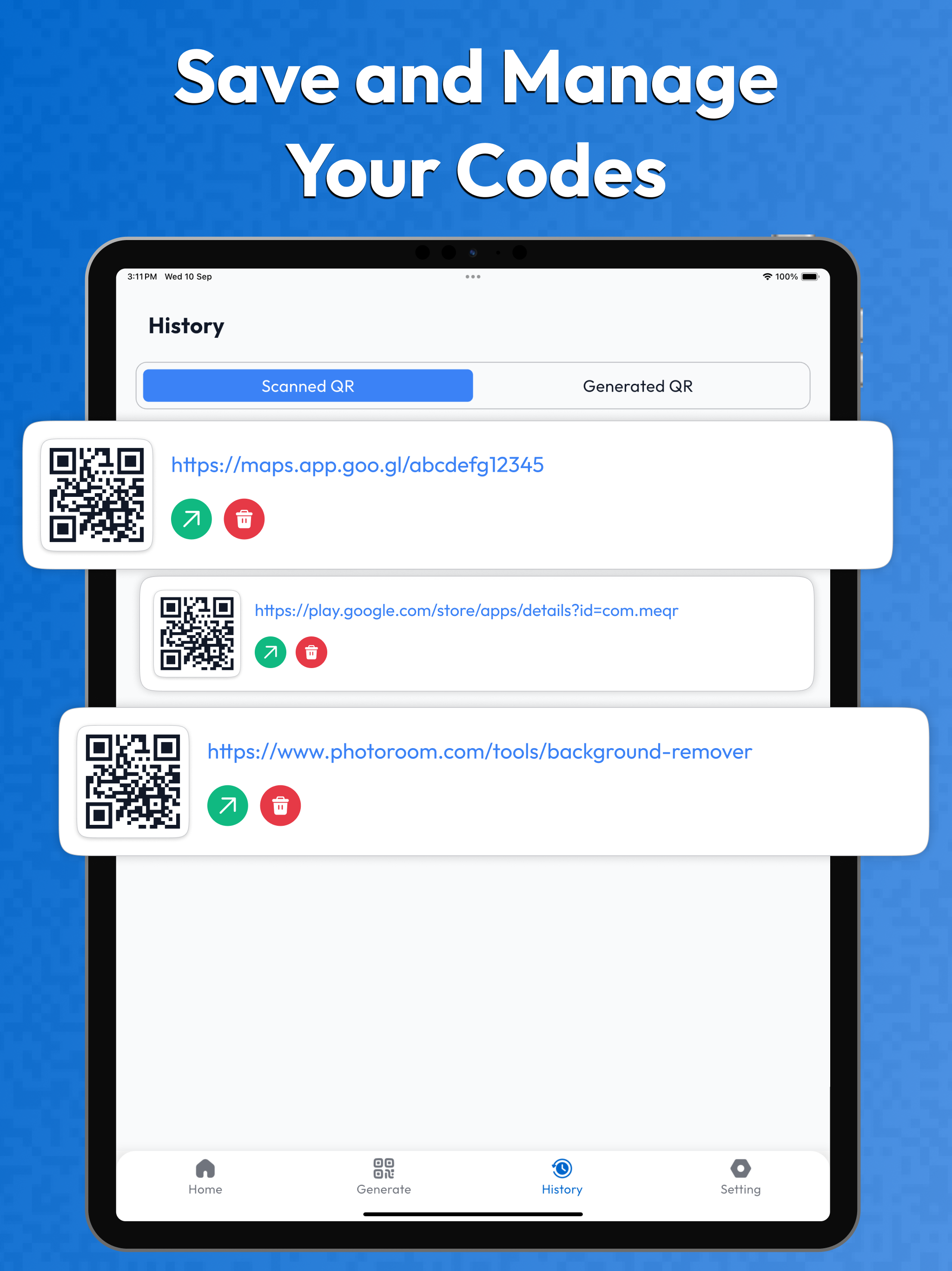 QR Code Scaner & Generator