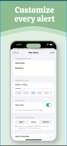 GeoAlarm – Location Alarm screenshot