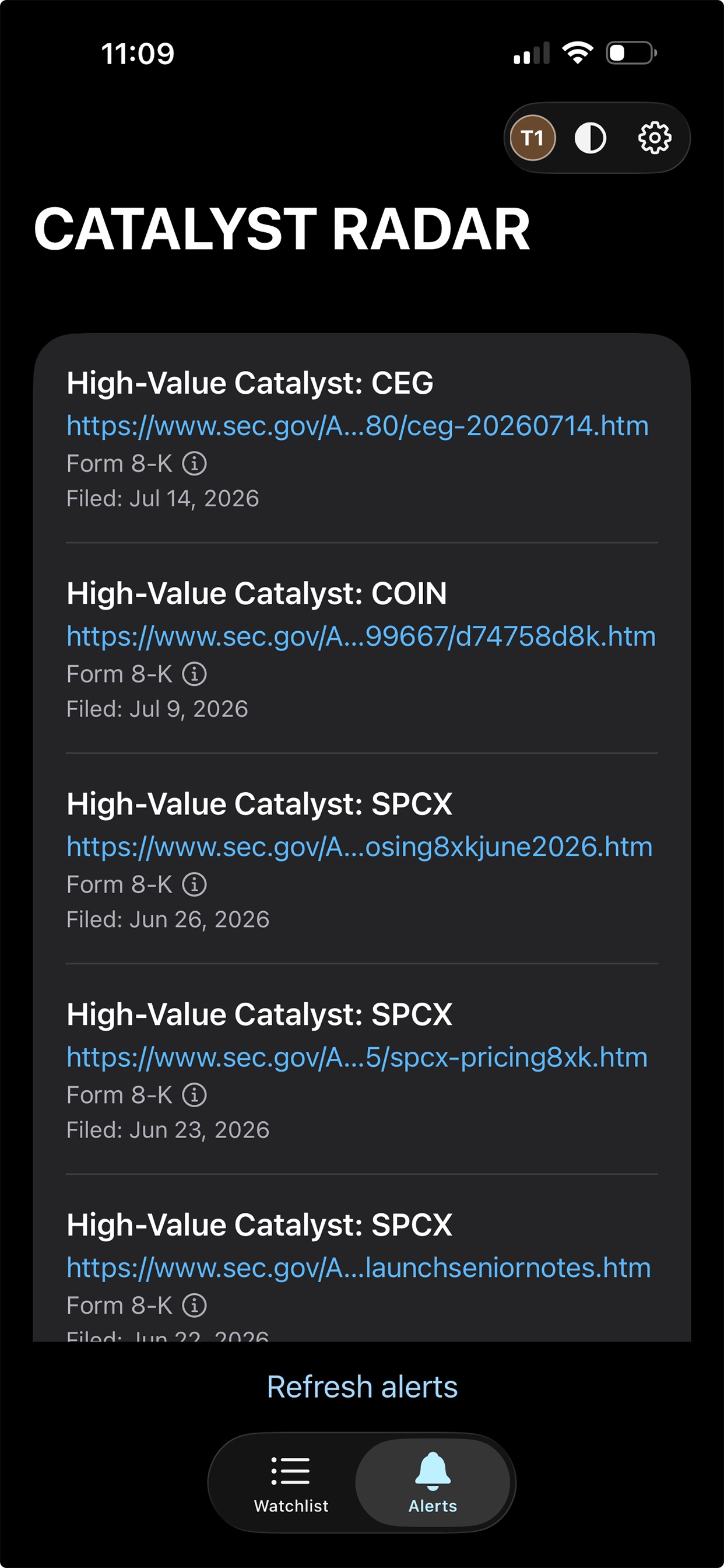 Screenshot 2 of Catalyst Radar