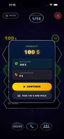 Millionaire Quiz - Trivia Game iPhone screenshot
