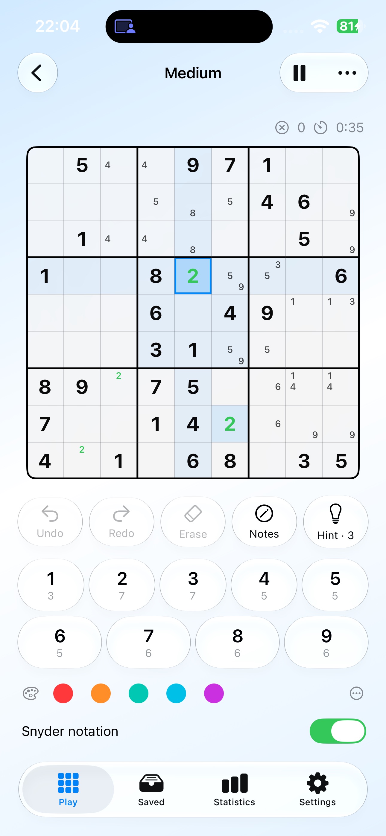 Screenshot 2 of mySudoku: Learn & Play