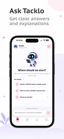 Tacklo: Study Chat & Planner app screenshot