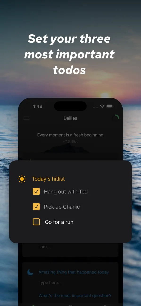 Screenshot #1 pour Alpha - 5 Min Journal