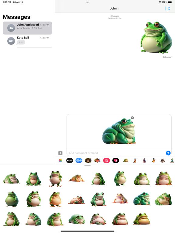Screenshot #5 pour Fat Frog Stickers