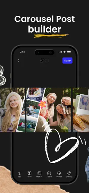 PSTR: AI Collage & Carousel iPhone screenshot 2