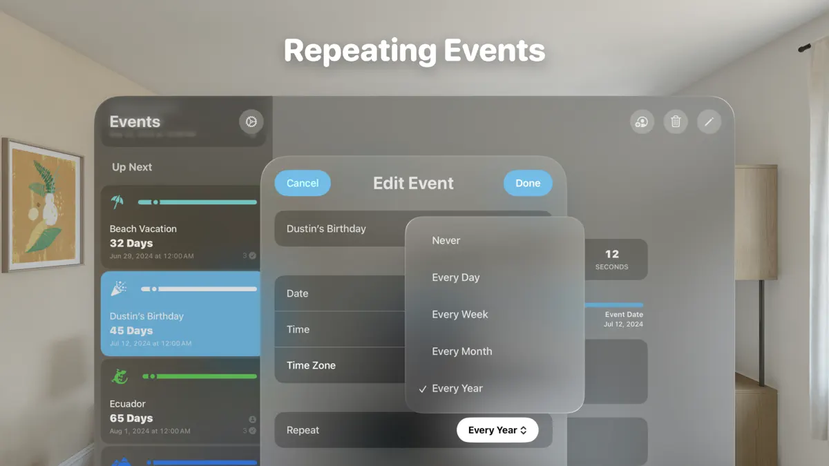 Remainders - Event Countdowns screenshot 2