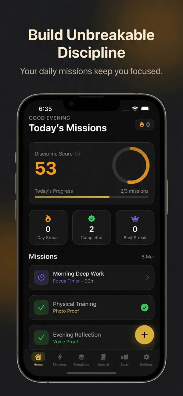 Screenshot #1 pour Monk Mode – Discipline & Focus