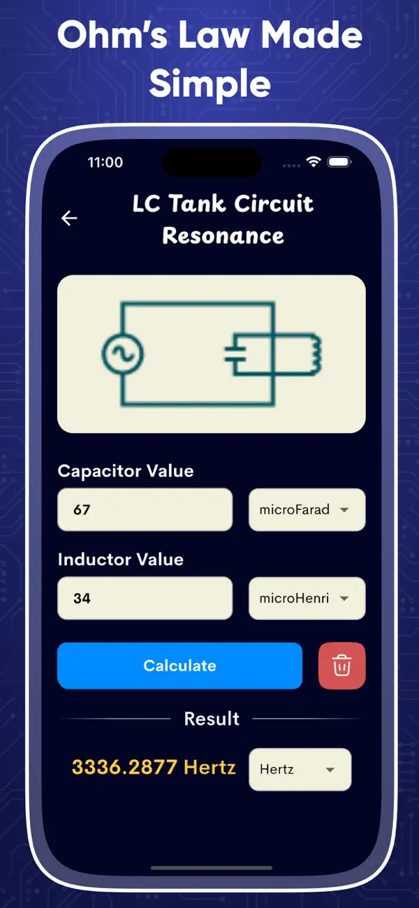 Screenshot #3 pour Electric circuit calculator