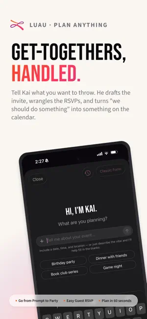 Luau: Invite, RSVP, Party Plan screenshot 1