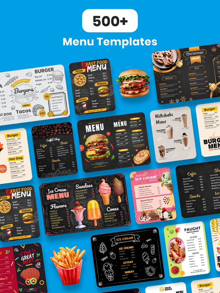 Menu Maker - Design,Templates