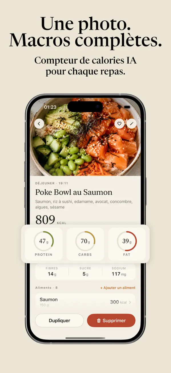 Screenshot #1 pour AI Calorie Tracker: Food Log
