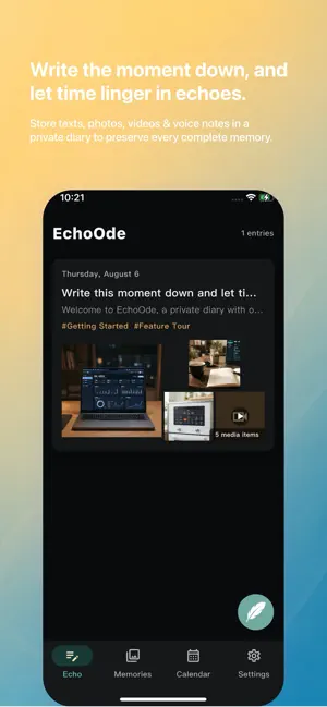 EchoOde - Personal Journal screenshot 1