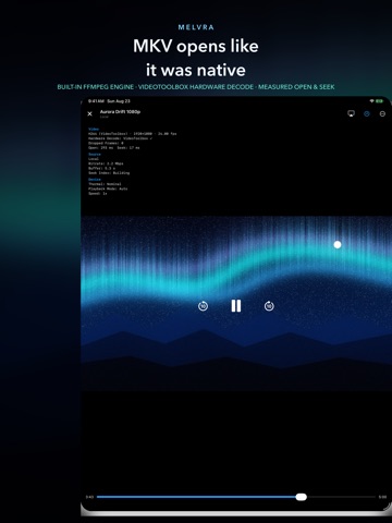 Melvra: MKV Video Player iPad screenshot