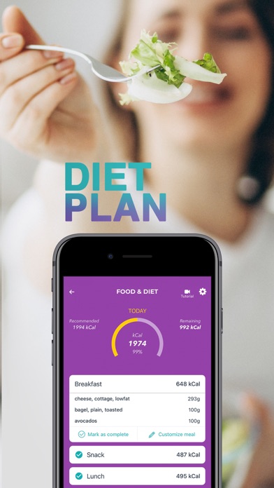 Screenshot #3 pour Fitnesses: Diet & Meal Planner