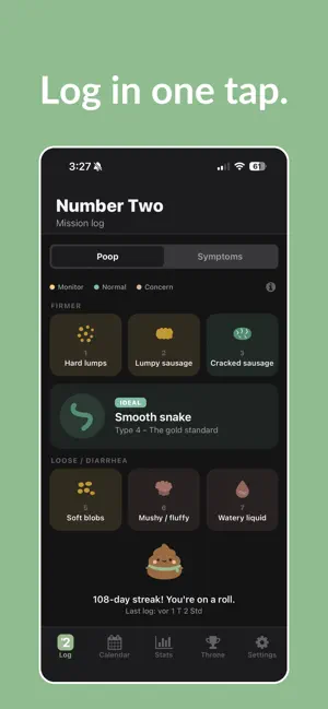 Number Two: Poop Tracker screenshot 1
