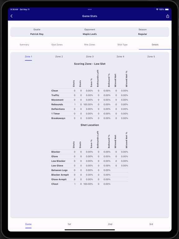 Goalie Assistant iPad screenshot 7 - Sports app