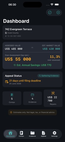 AppealFile iPhone screenshot