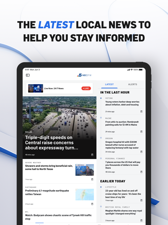 NBC 5 Dallas-Fort Worth News iPad screenshot 2 - News app
