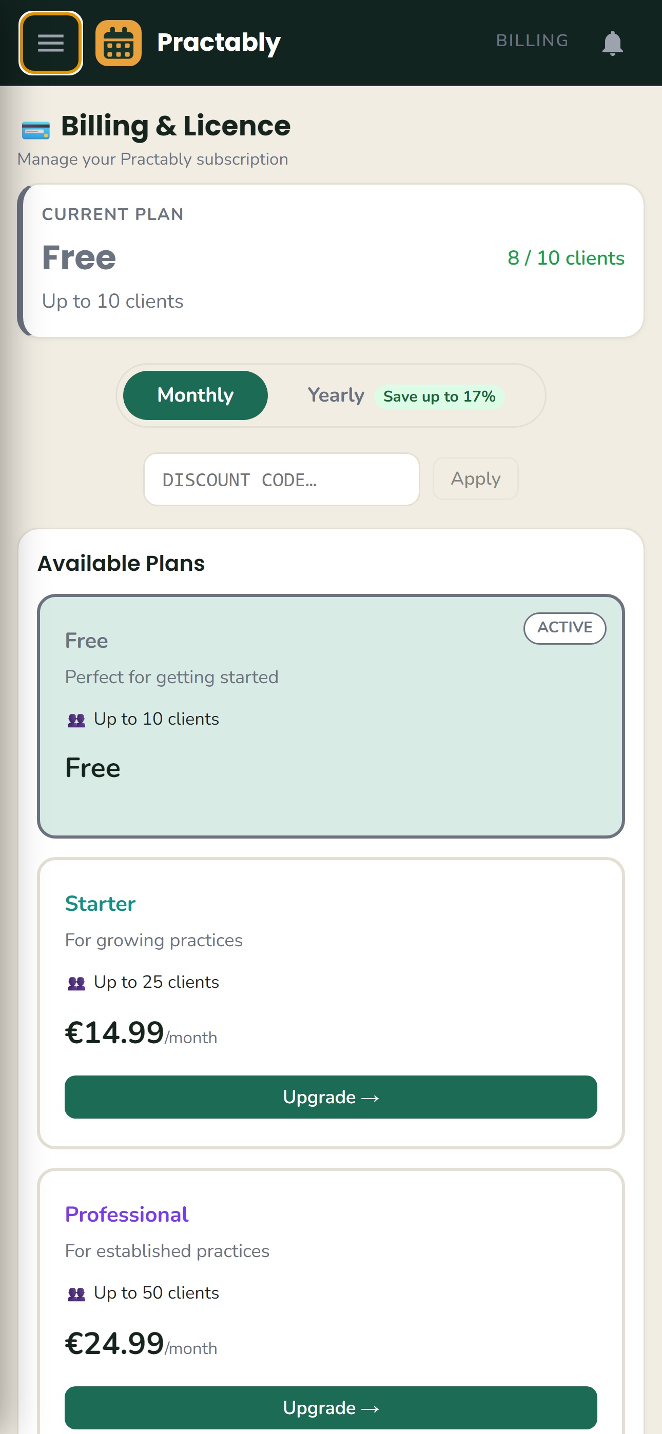 Screenshot 9 of Practably — Practice Manager