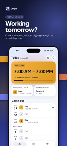 Orde: Shift Work Calendar screenshot 1