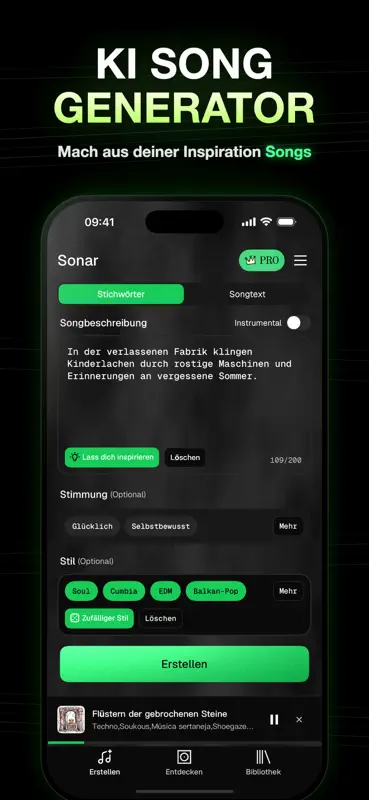Sonar - KI Musik & Song Maker screenshot 2 of 6