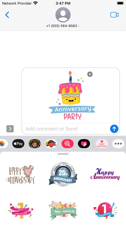 Anniversary Stickers - Wishes