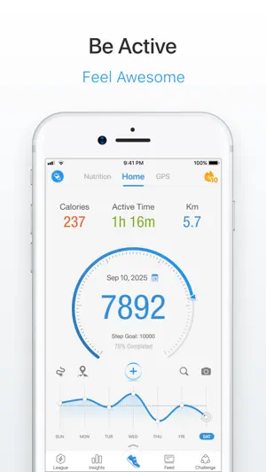Pacer Pedometer Step Counter screenshot 1