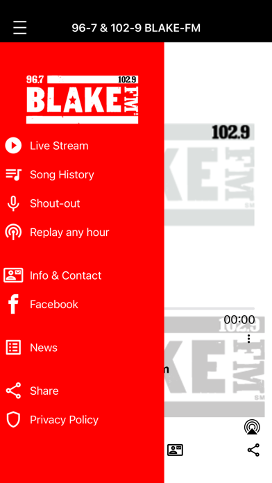 96-7 & 102-9 BLAKE-FM Screenshot