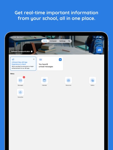 d6 School Communicator iPad screenshot 1
