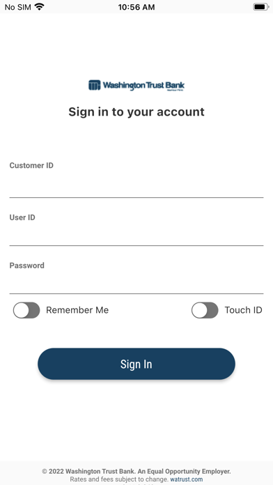 WTB Business Digital Banking Screenshot