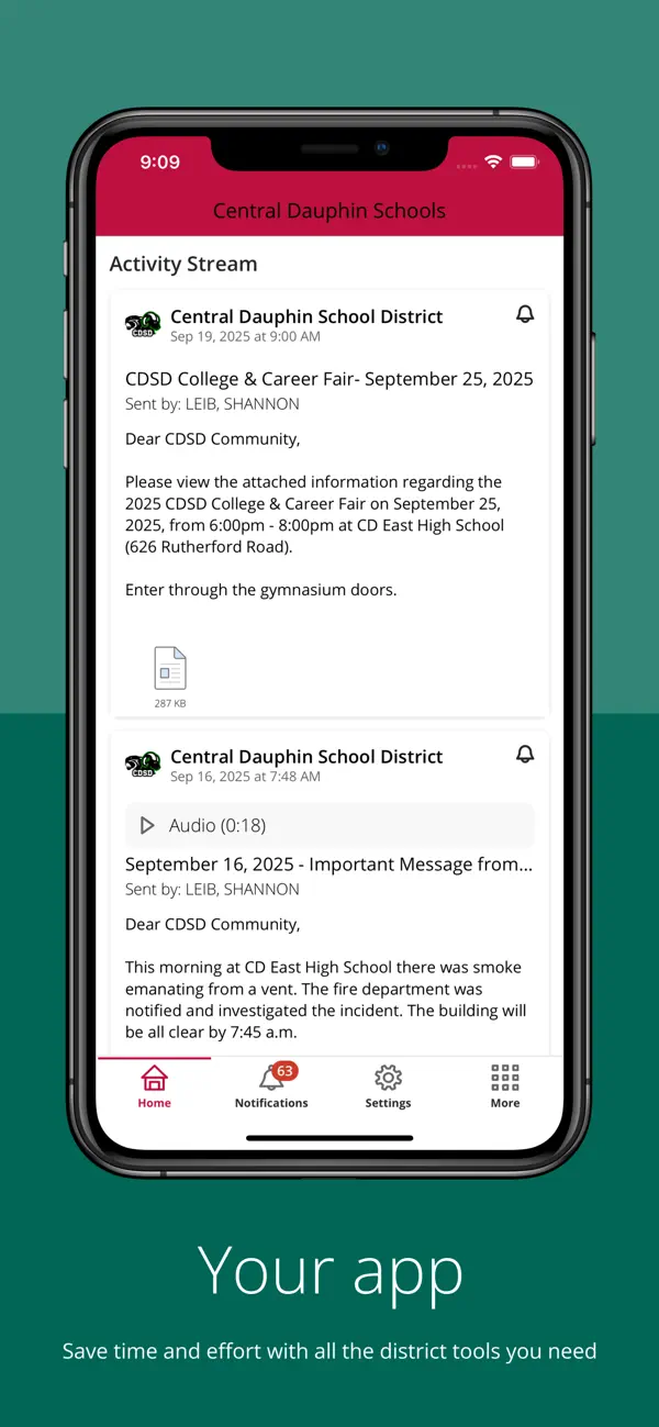 Screenshot #1 pour Central Dauphin Schools