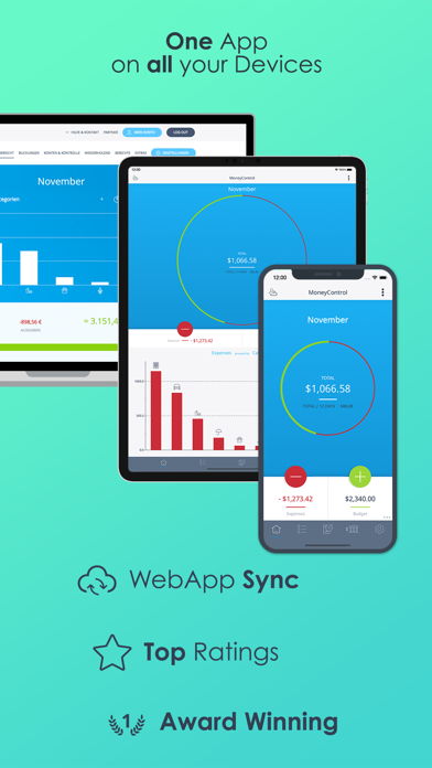 MoneyControl Spending Tracker Screenshot