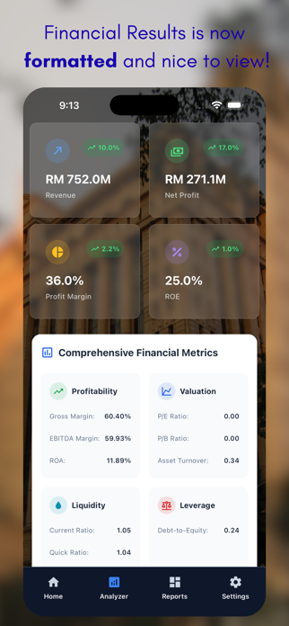 Bursa Financial Analyzer Screenshot 1 of 5