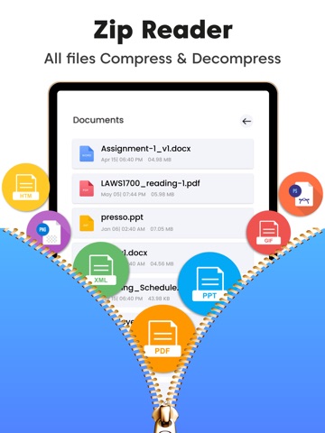 iZip Unzip Unrar Tool iPad screenshot