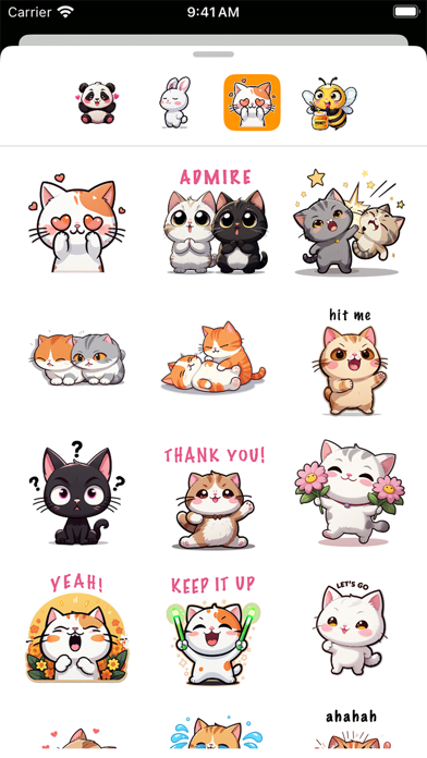 Sweet Funny Animal Stickers Screenshot