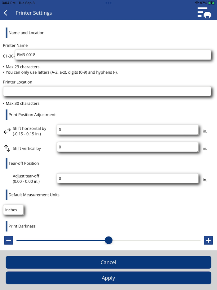 PDC Printer Application
