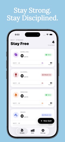 Quit Any Addiction With Streak iPhone screenshot