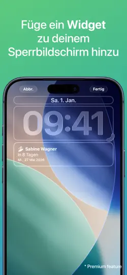 Screenshot von Geburtstags App auf dem iPhone 5
