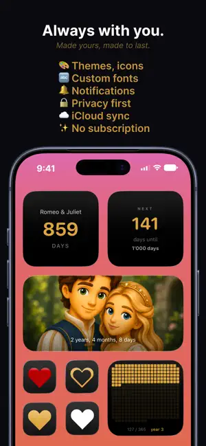 FOREVR - Counts days of love screenshot 3