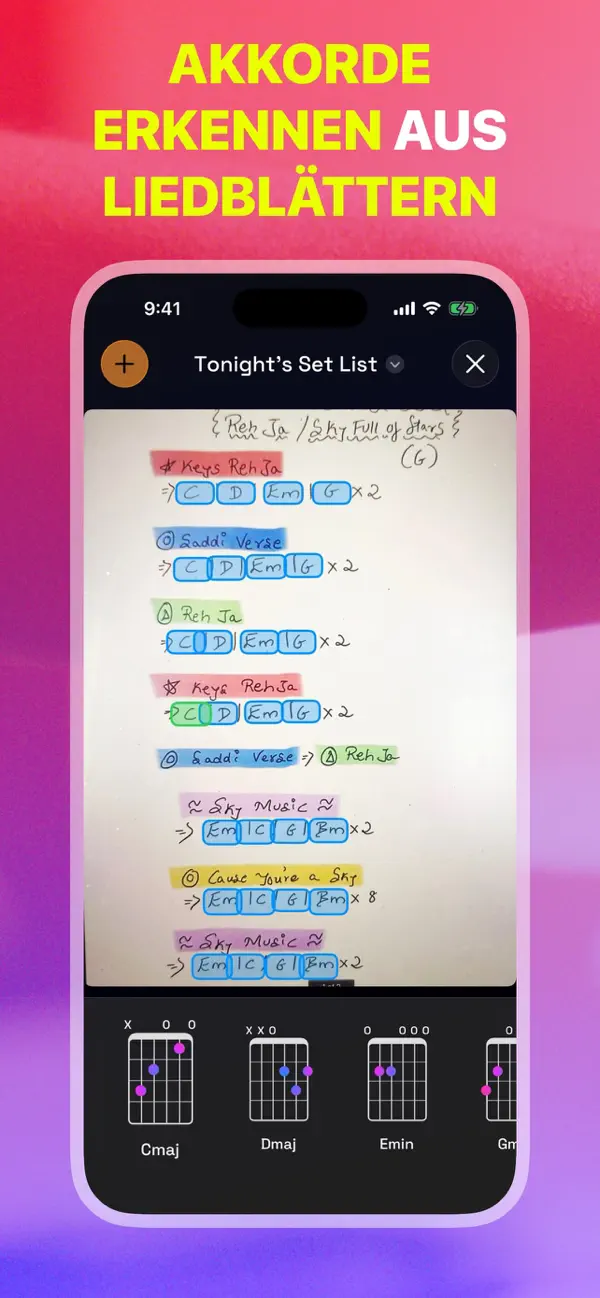 Akkorde & Tuner: Guitar Wiz iPhone App Screenshot 5 – Musik