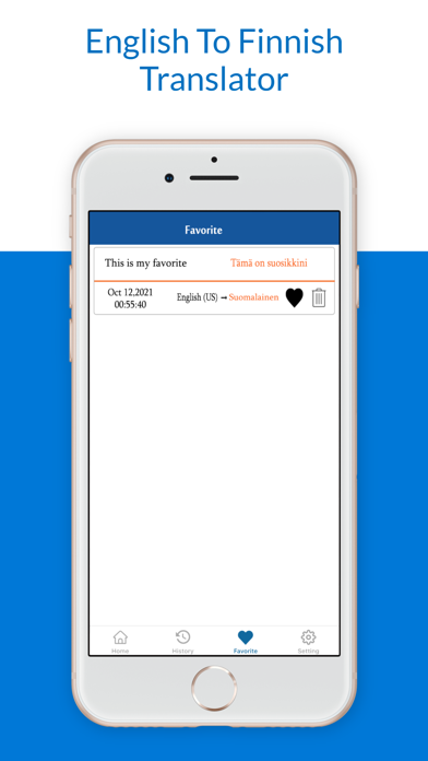 English To Finnish Translation iPhone screenshot